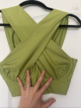 SHEIN Olive Green Cross-Back Camisole